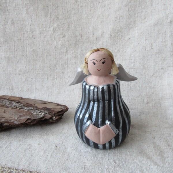 Silver Angel Statue Etsy