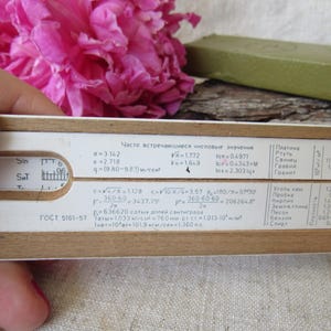 Аnalog calculator, logarithmic rule log, Mathematical scale Collectible rule
