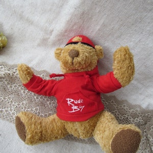 RARE teddy bear, rude boy, rude boy teddey, rude boy bear