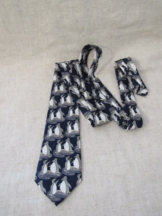 Rene Chagal Tie, penguin necktie, Chagal tie, bla… - image 7