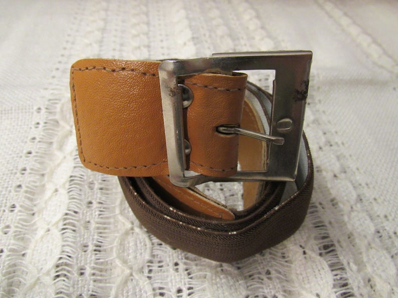 Vintage rubber belt, woman elastic rubbery belt image 2