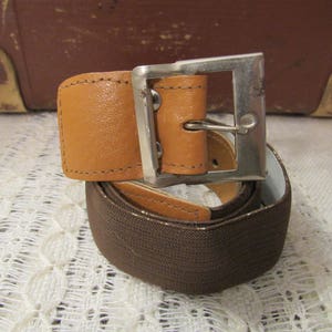 Vintage rubber belt, woman elastic rubbery belt image 3