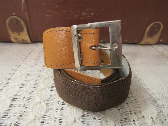 Vintage rubber belt, woman elastic rubbery belt - image 3