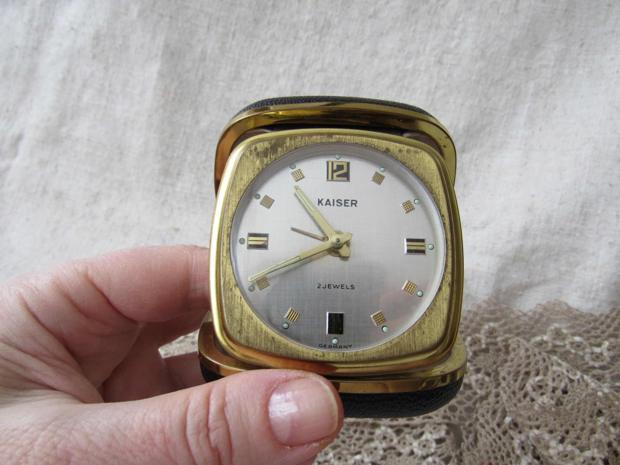 Reloj de viaje Vintage Wind Up reloj de viaje KAISER reloj