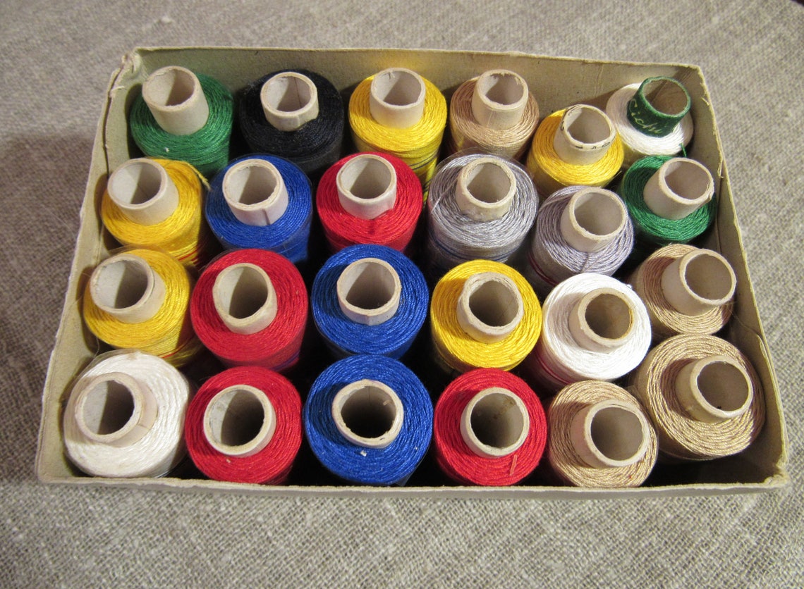 Box of Vintage sewing cotton thread Modithread cotton sewing Etsy