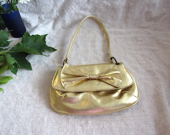 Vintage Gold Clutch Handtasche, Abendtasche