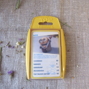 Juego de Minions, juego de cartas Top Trumps para niños, Minion Top Trumps