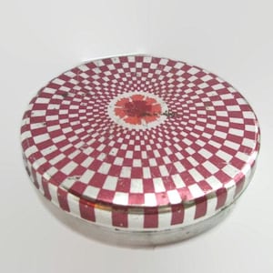Metall Candy Box, Metalldose, rot weiße kleine Box