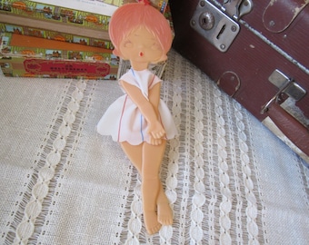 Bambola sovietica bambola per modellare abiti con mani e gambe mobili bambola vintage sottile regalo per ragazza bambola da collezione realizzata in URSS epoca sovietica