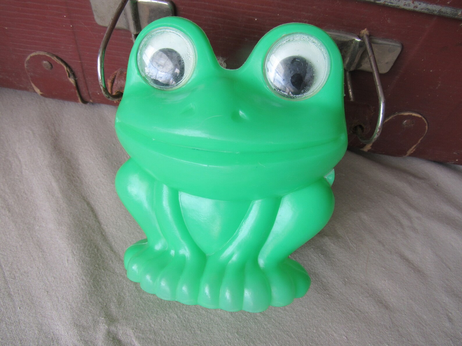 Green Frog Soviet Era Vintage Toy Plastic Frog Cozy Smiling Etsy