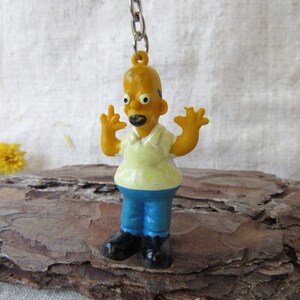 The Simpsons HOMER SIMPSON Action Figure Vintage TV Cartoon Sleutelhanger Ringhouder