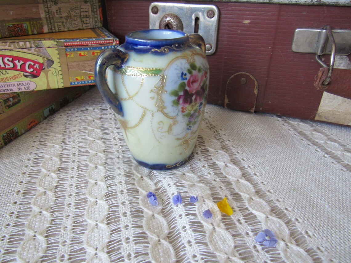 KINJO NIPPON China Vase Hand Painted Vase Japanese Porcelain Etsy