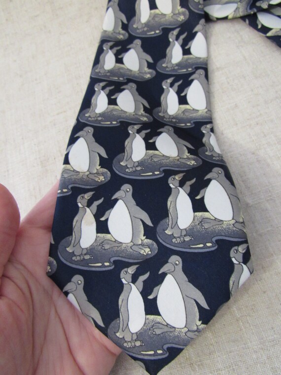 Rene Chagal Tie, penguin necktie, Chagal tie, bla… - image 9