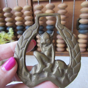 Pferd Messing Medaillon GARGOYLE DEVIL PIXIE Messing Englisch martingale Kopf Wagen Pferd Goth Steampunk Pferde Geschirr Messing aus England