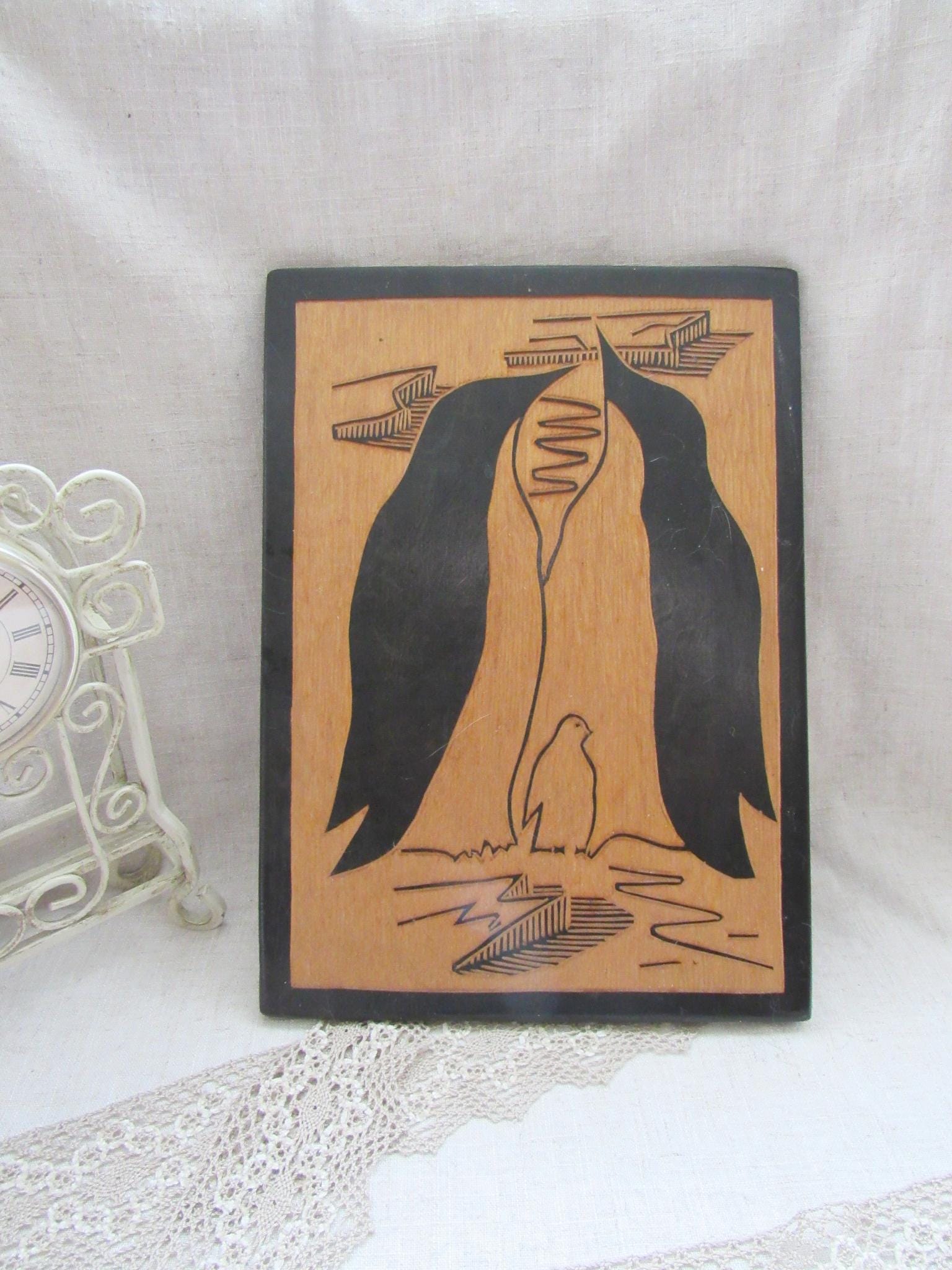 Penguin wood carving - Etsy 日本
