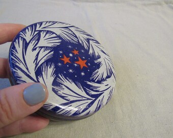 Ronde metalen doos, kleine retro doos