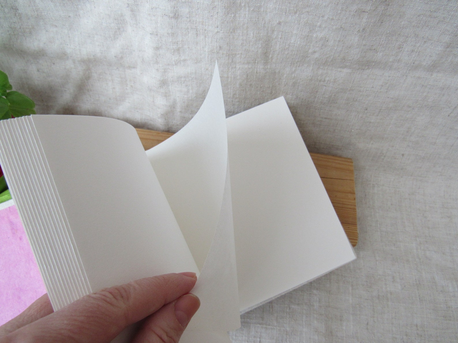 Natural white Handmade album photo album with tissue paper Etsy