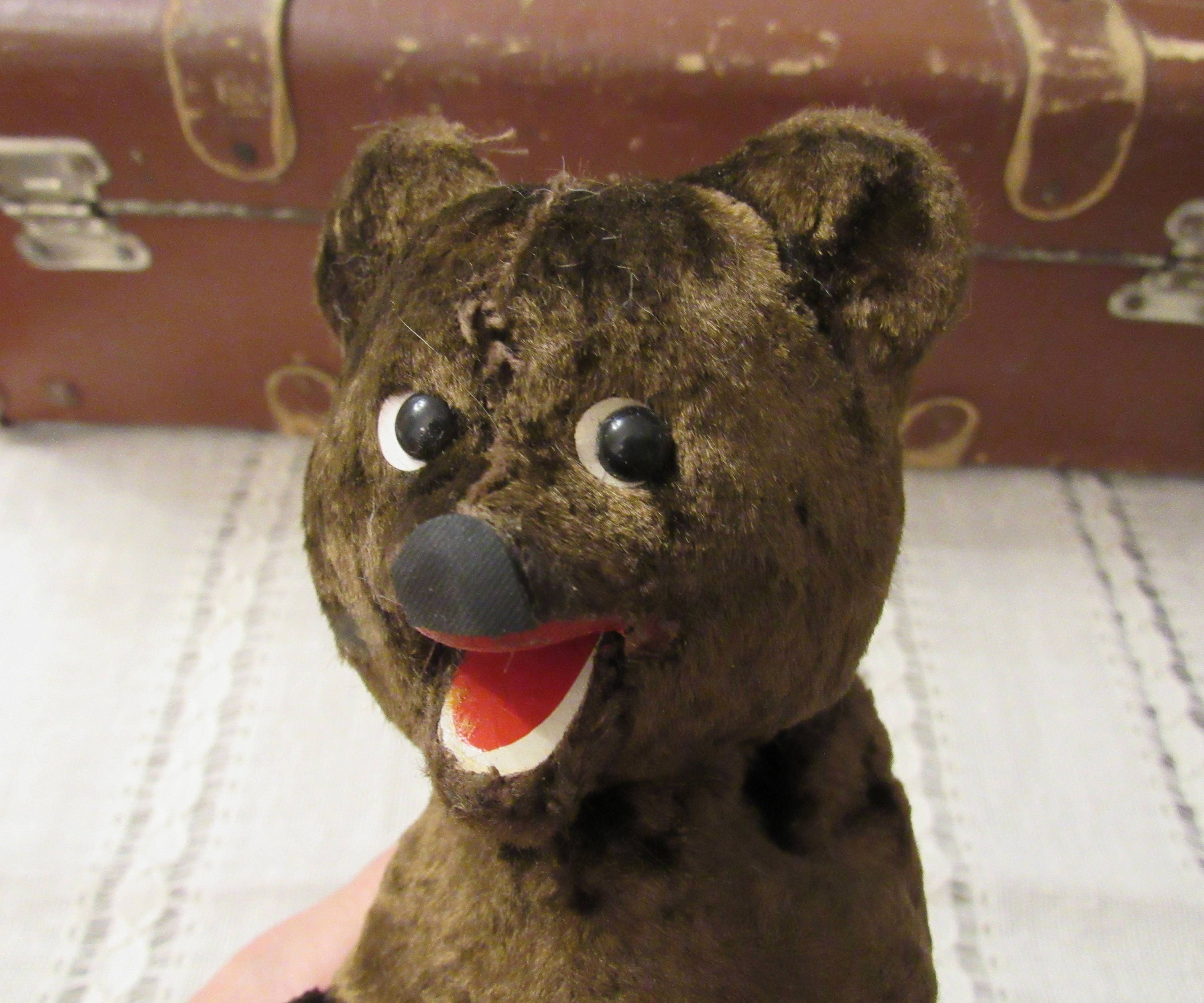 Mechanical teddy bear Antique toy for collection made in 1950s Etsy