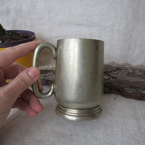 Vintage Stainless Steel Beer Stein: Minimalist Metal Mug