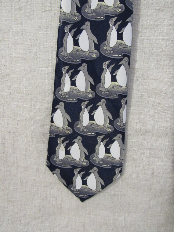 Rene Chagal Tie, penguin necktie, Chagal tie, bla… - image 10