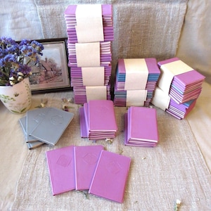 Juego de cuadernos pequeños de papel morado liso Cuaderno de papel vintage
