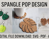 Monstera Leaf - DIGITAL FILE for laser / vinyl cutters svg/pdf/ai, Glowforge - Instant Download