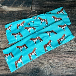 Paint horse headband, pinto headband, APHA headband, wild horse headband, mustang headband, horse headband, paint headband, paint horses
