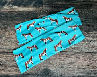 Paint horse headband, pinto headband, APHA headband, wild horse headband, mustang headband, horse headband, paint headband, paint horses