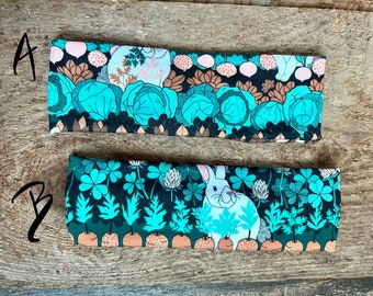 Bunny headband, rabbit headband, gardening headband, white bunny, Easter bunny headband, rabbit in the garden, garden headband, hare headban