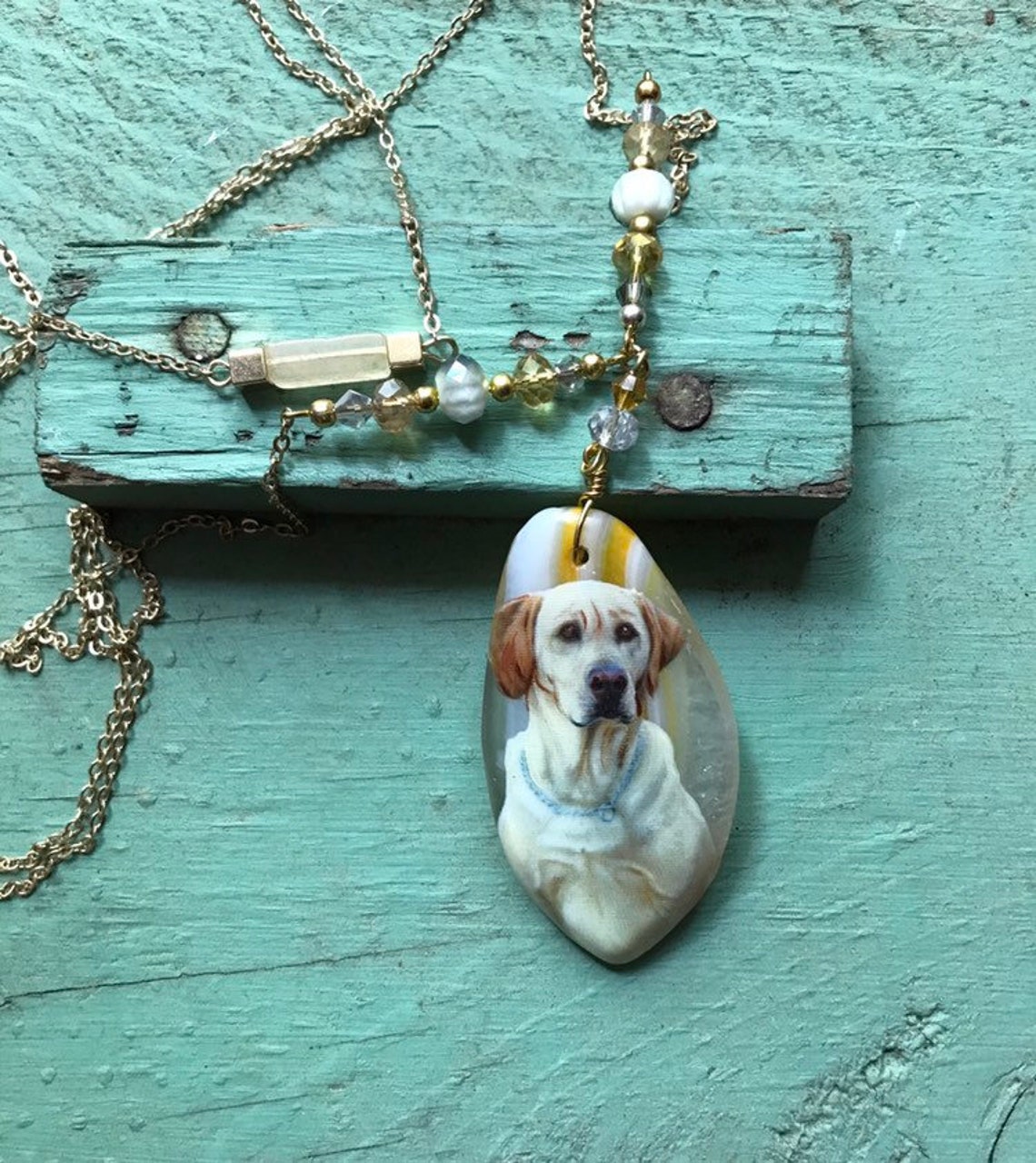 Yellow Lab Necklace Yellow Lab Jewelry Labrador Retriever Etsy
