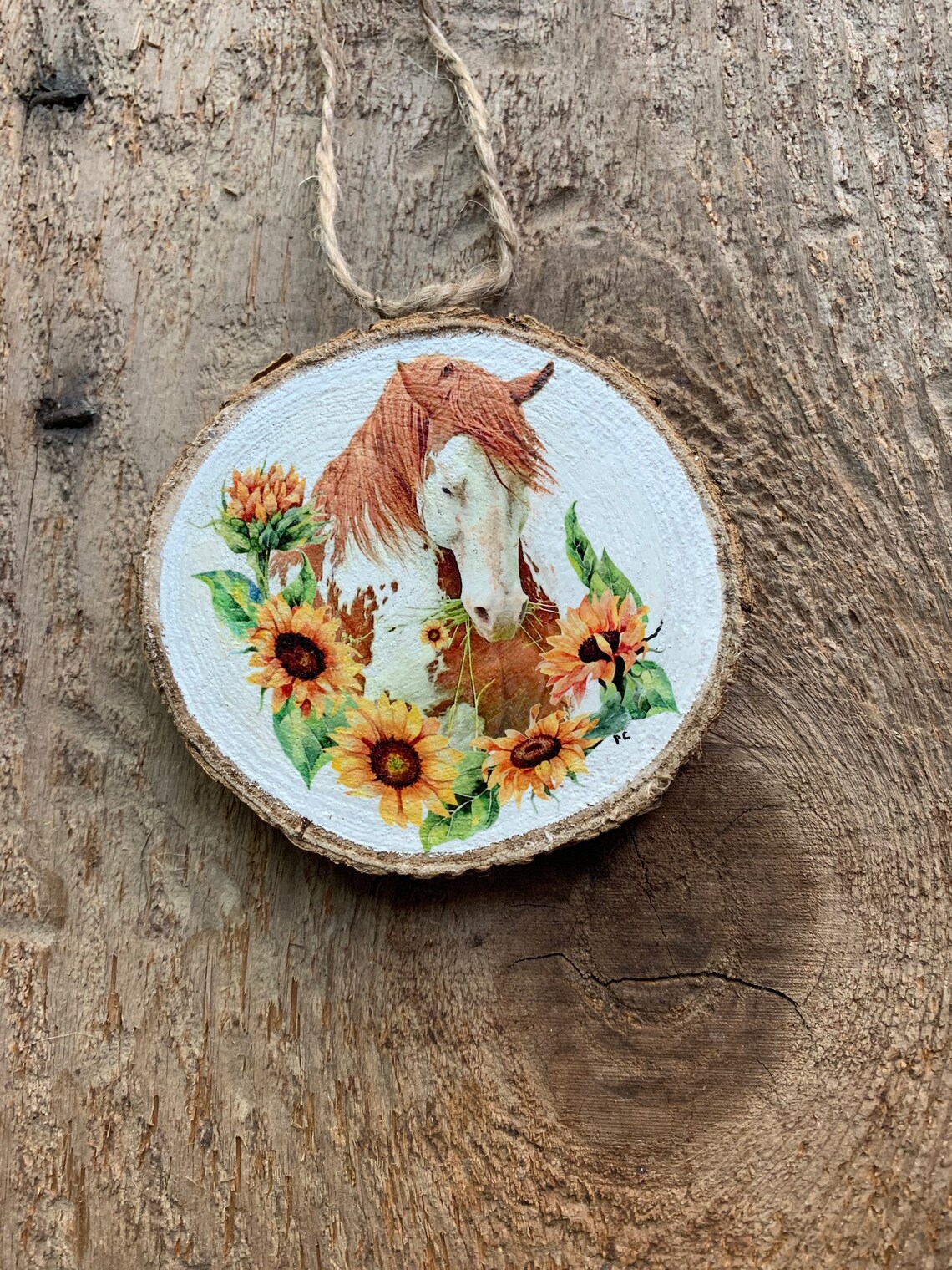 Paint horse ornament sunflower ornament horse and Etsy