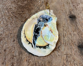 Sea turtle ornament, sea turtle hatchlings, turtle hatchlings, loggerhead, sea turtle Christmas, beach ornament, sea turtle hatching, turtle