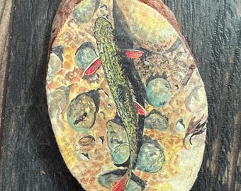 Brook trout ornament, trout ornament, Brook trout rising, fly fishing, fly fishing ornament, fish ornament, fishing ornament, Appalachian