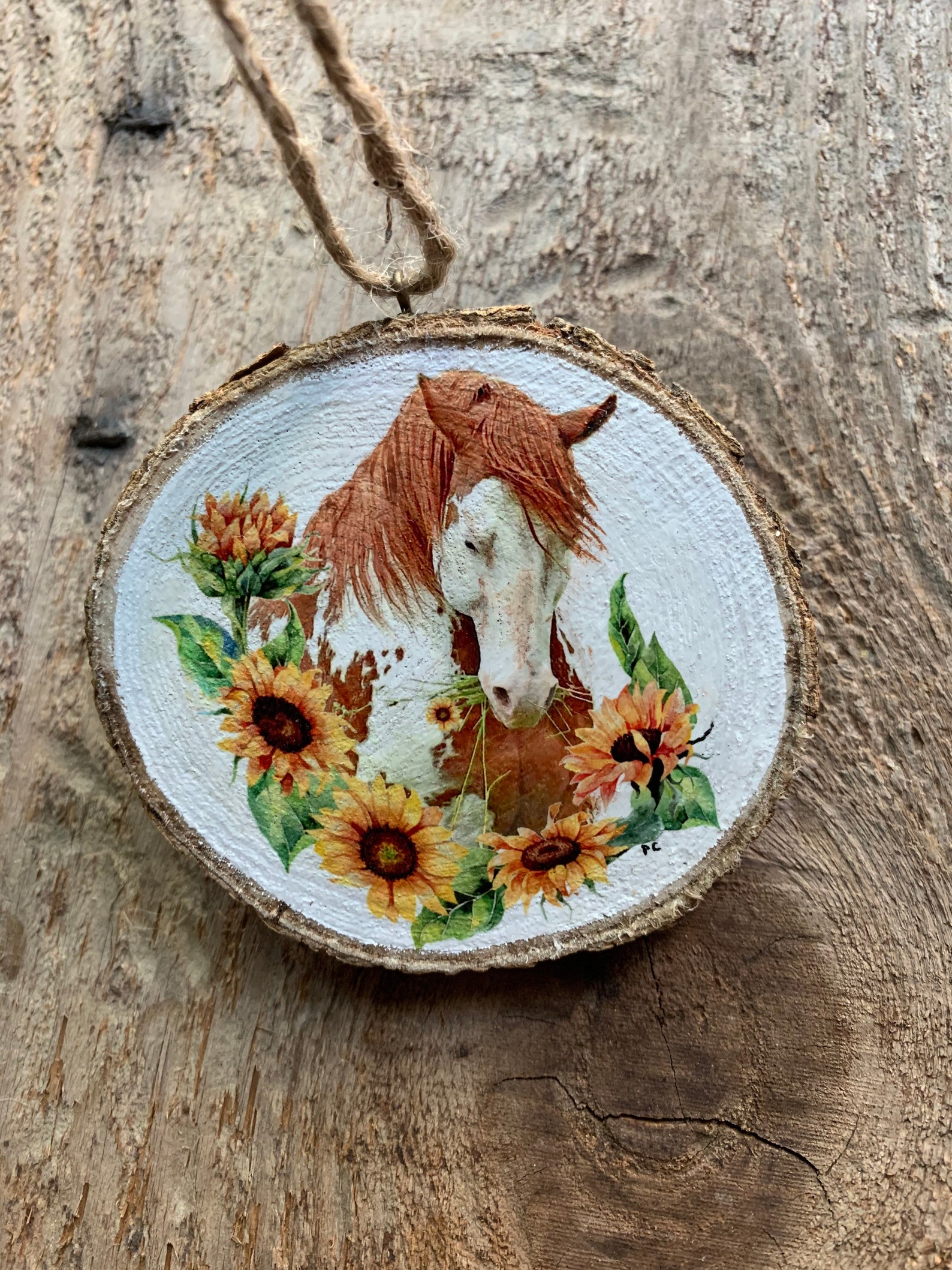Paint horse ornament sunflower ornament horse and Etsy