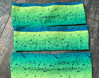 Mahi headband, mahi mahi headband, dolphin headband, dorado headband, dolphinfish headband, fishing headband, mahi pattern, dolphinfish skin