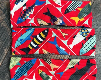 Sardine headband, tin fish headband, fish headband, retro fish headband, fisherman core, sardine girl summer, fishing headband, nautical hea