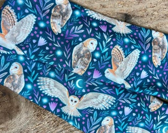 Barn owl headband, night owl headband, owl headband, bird headband, whimsical owl, Halloween headband, autumn headband, fall headband, falco