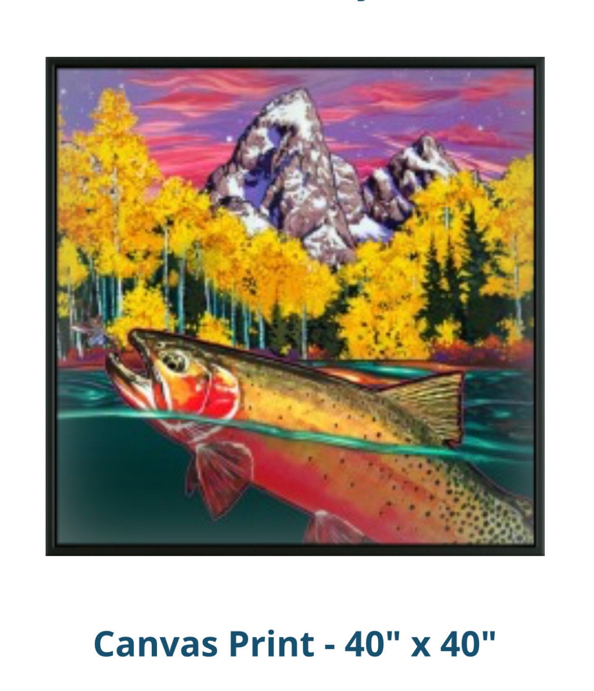 Cutthroat Trout Art, Trout on Canvas, Trout Painting