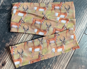 Pronghorn headband, antelope headband, American pronghorn, Yellowstone headband, sagebrush headband, Tetons headband, western headband, deer