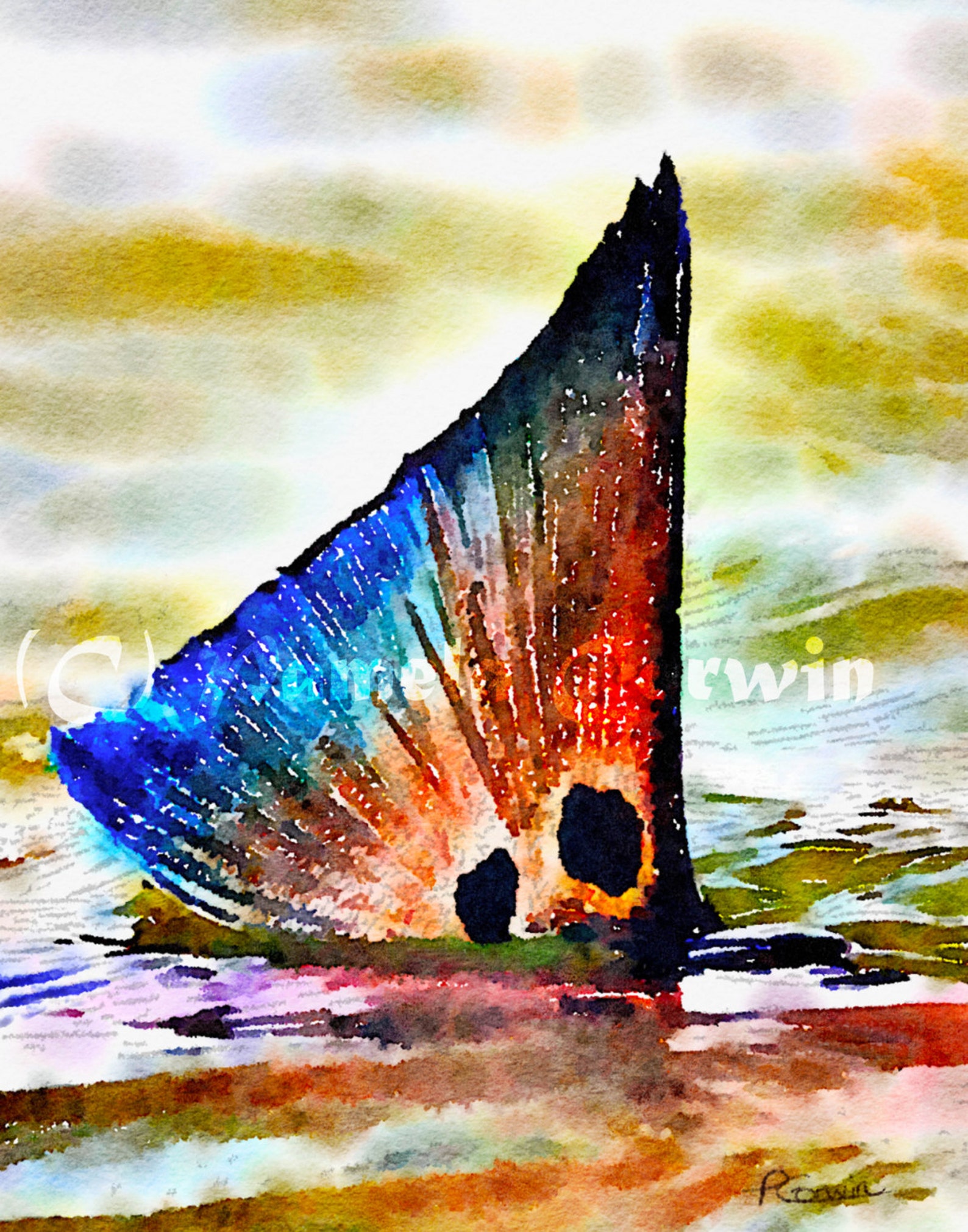 Redfish Watercolor, Redfish Print, Red Drum Art, Redfish Tailing, Red ...
