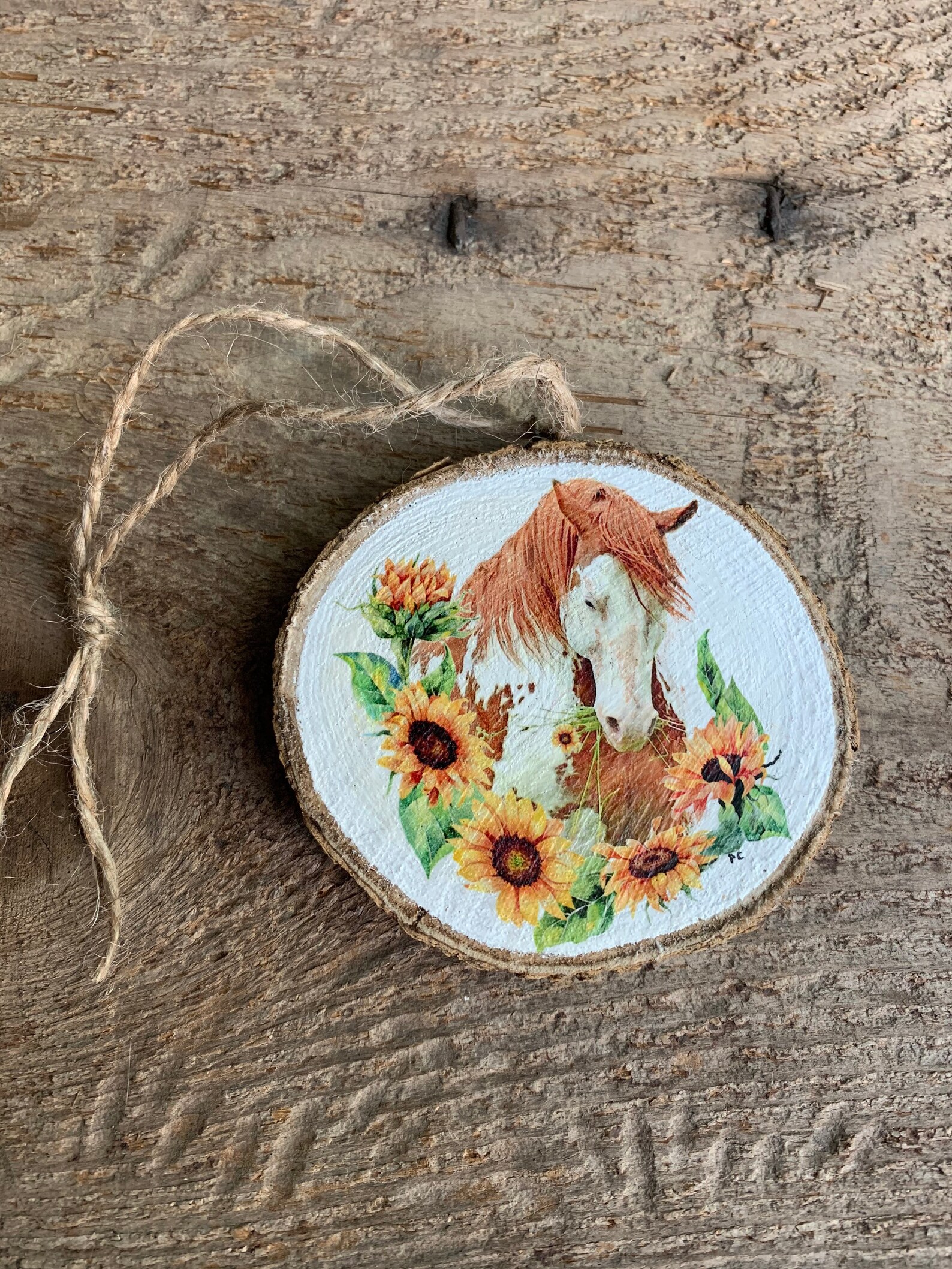Paint horse ornament sunflower ornament horse and Etsy