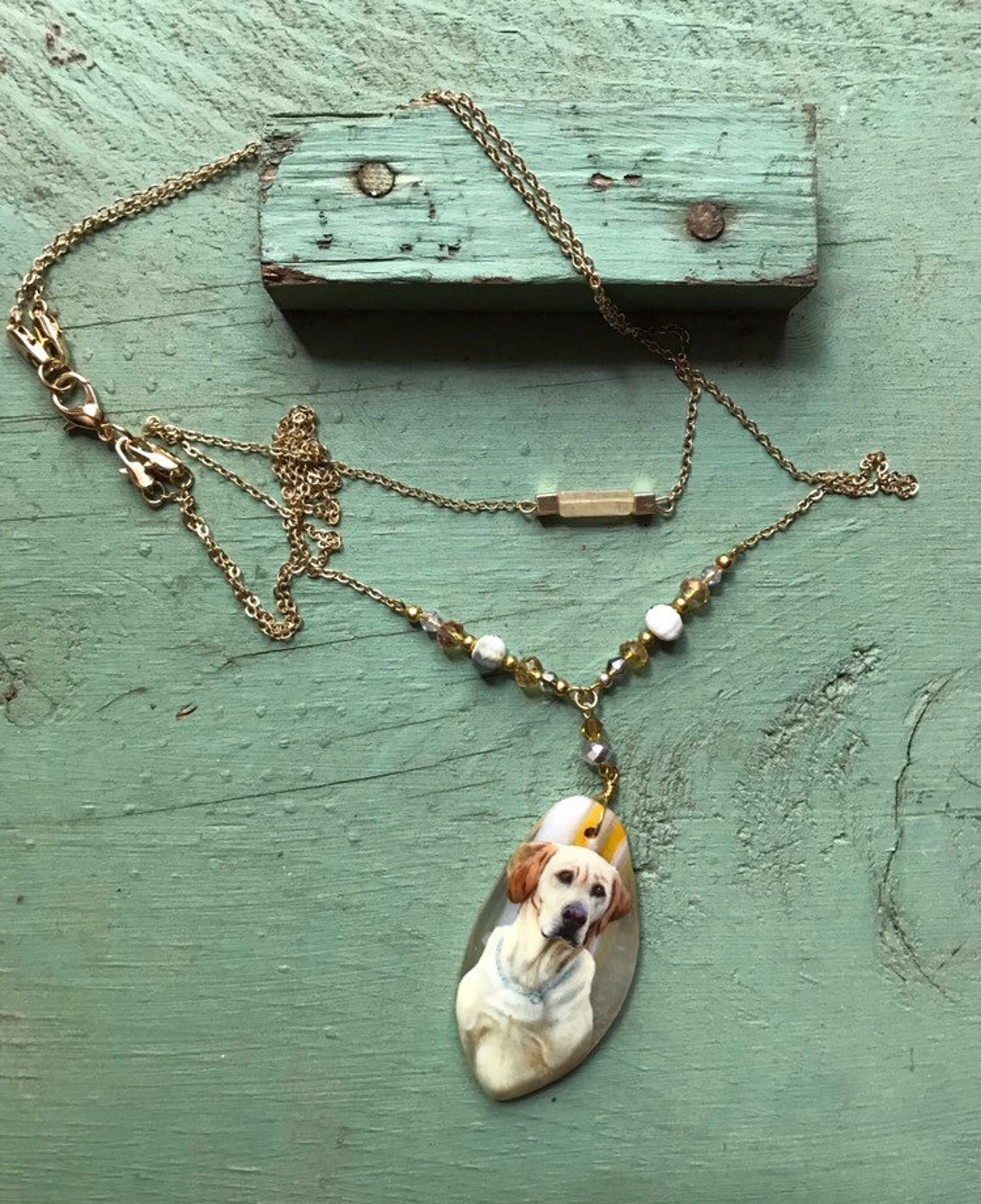 Yellow Lab Necklace Yellow Lab Jewelry Labrador Retriever Etsy