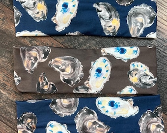 Oyster headband, oysters headband, mussels headband, marsh headband, estuary headband, Carolina headband, beach headband, seashell headband