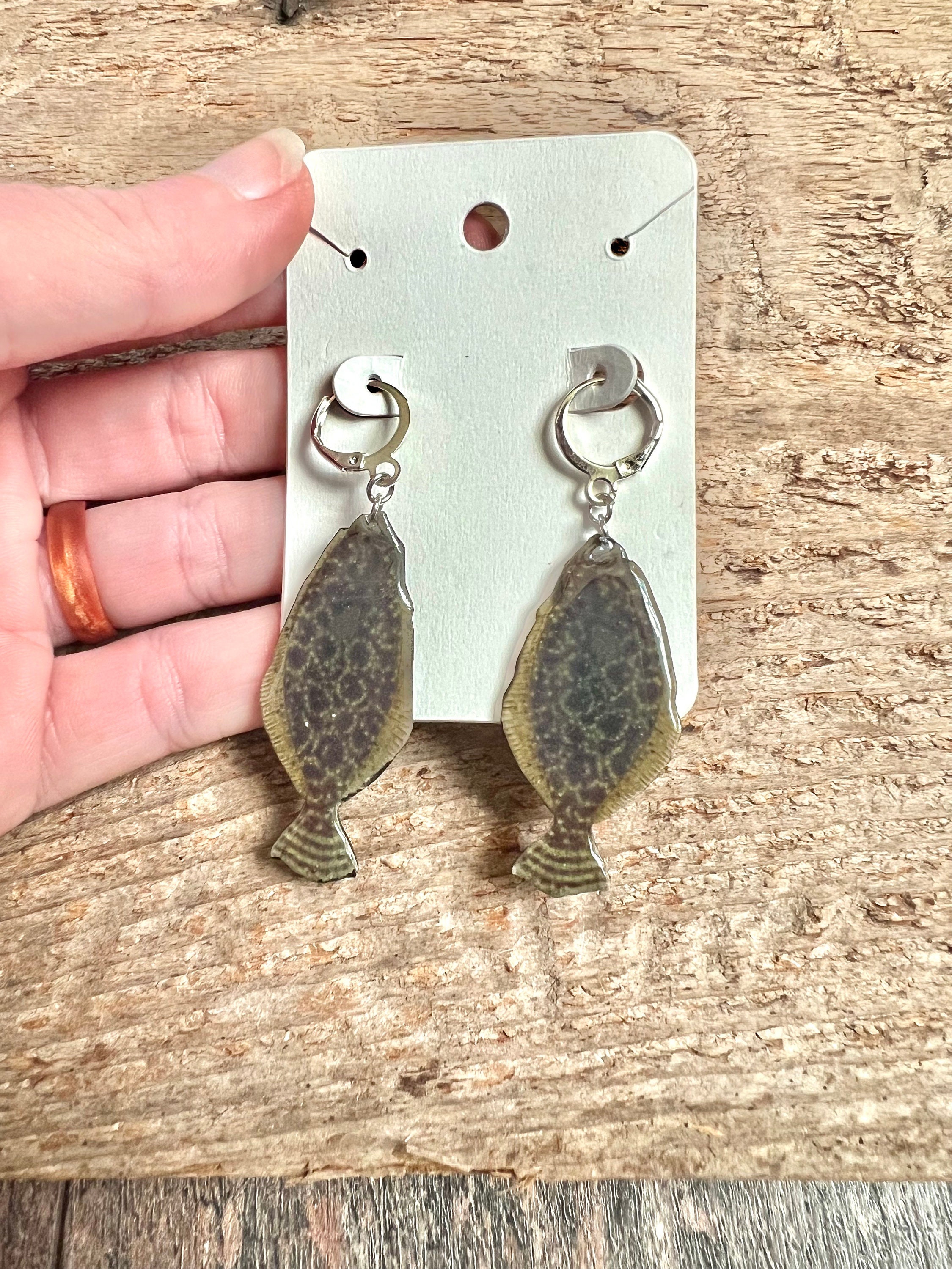 Trout Fishing Earrings, Fly Fishing Gifts for Girl and Women, Trout Fish Jewelry, Fishing Gifts for Mom, Mothers Day Fishing Gift Idea