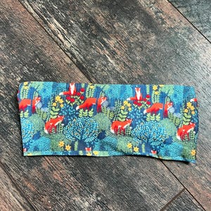 Red fox headband, fox headband, woodland headband, red fox, wide fox headband, forest headband, woodland fox headband, fox and flowers