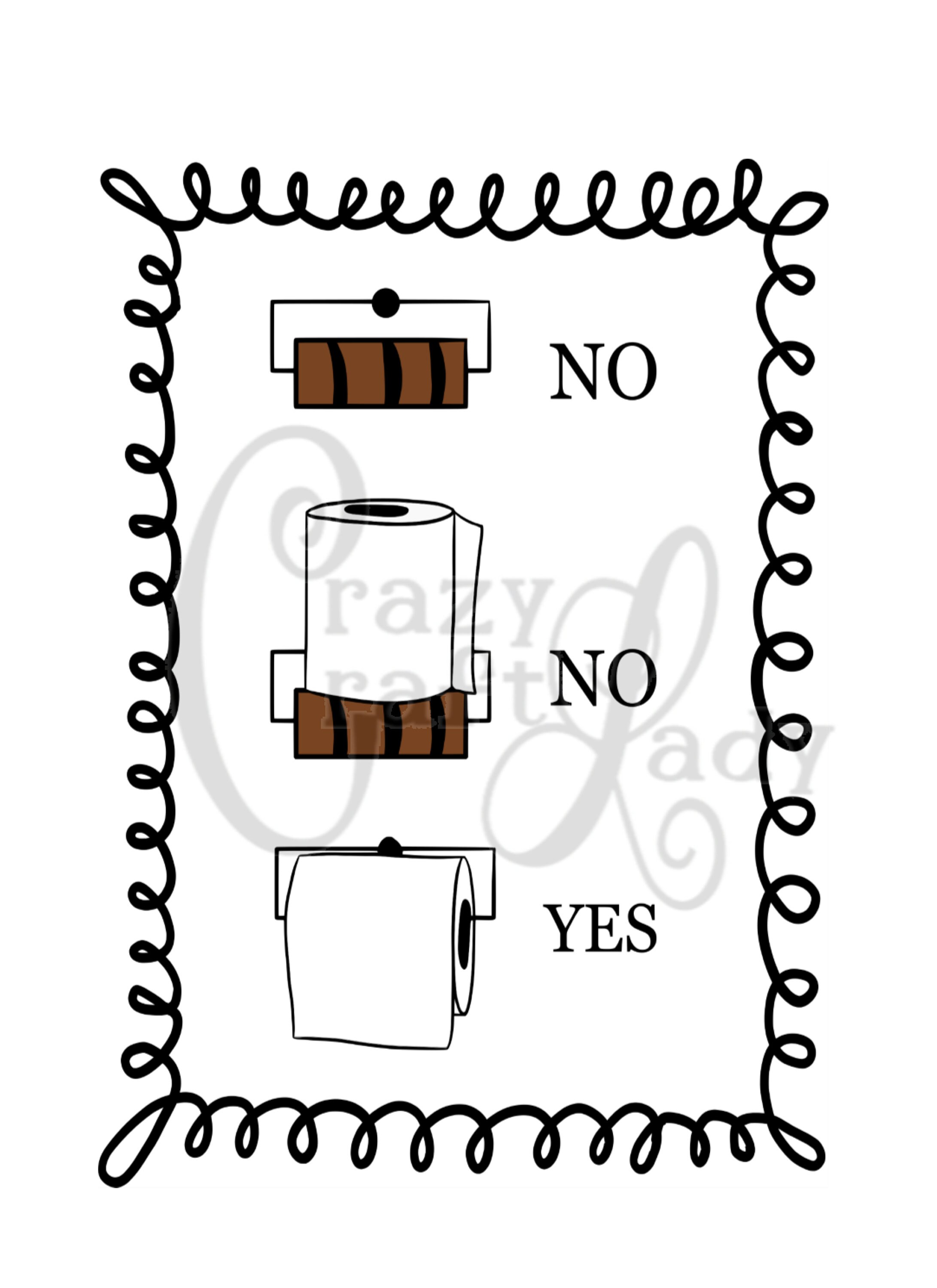 Toilet Paper Rules Svg Bathroom Wall Art Svg Bathroom Sign Etsy