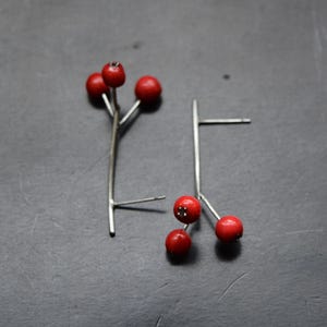 Eco friendly earinggs rowan berries