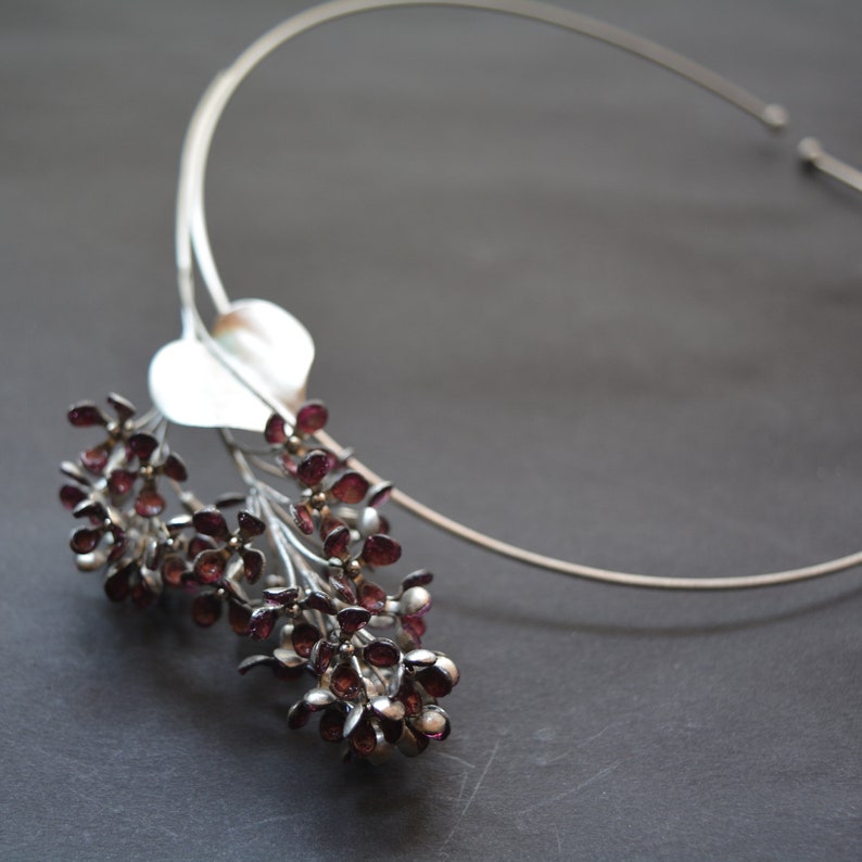 Stainless steel Necklace Lilac Syringa vulgaris image 1