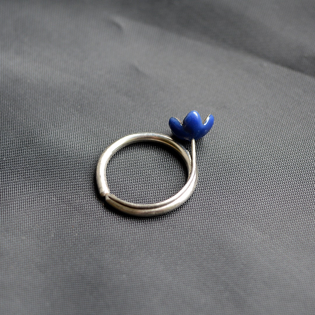 Eco Friendly Blue Bell Ring - Etsy