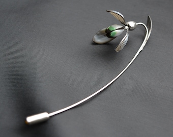 Eco friendly Snowdrop brooch
